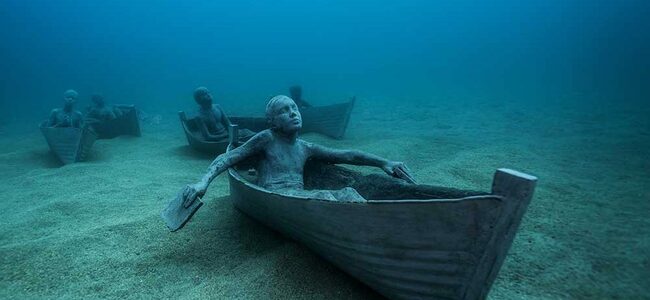 Удивителният музей на подводните скулптури на Канарите (снимки)